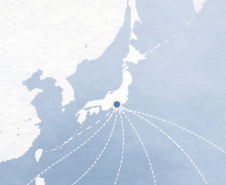 日本周辺の海上輸送ルートイメージ